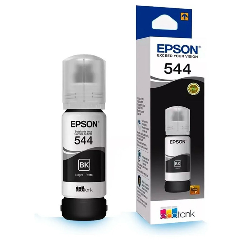 Tinta Epson T544 preto de 65 mL L1250 L3250 L5290 L3150 Original Preta