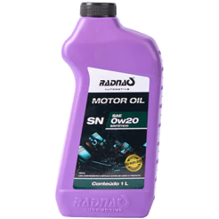 Óleo De Motor 0W20 API SN Sintético Radnaq 1 Litro
