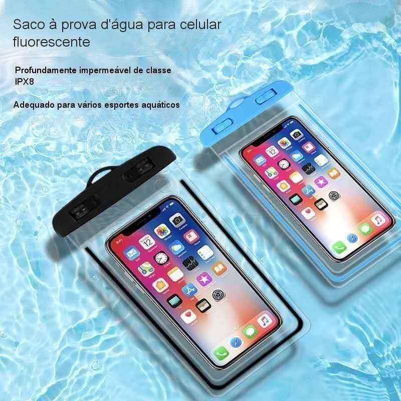 Atacado Kit 10 Capa Bolsa Aquática Prova D´Água Universal Impermeável Celular Adequado para piscinas
