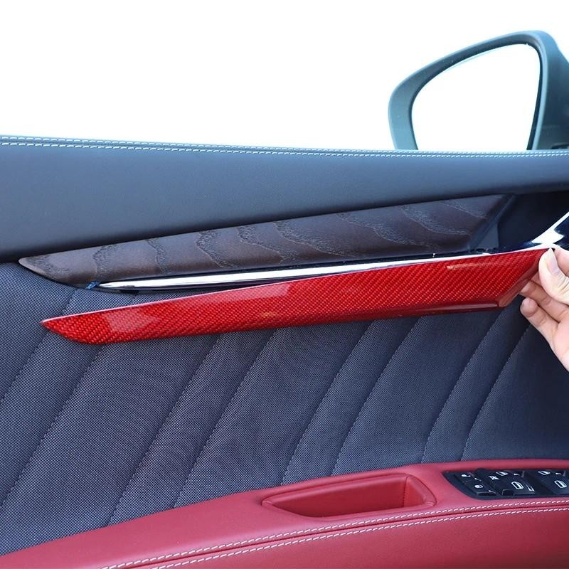 Para Maserati Ghibli/Quattroporte 2014-2022 Portas Internas Do Carro Decoração Painel Capa Guarnição Adesivos Acessórios
