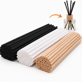 Varetas Para Difusor de Ambiente Fibra Algodão 30cm Branca Preta Natural Madeira Rose Aromatizador Kit