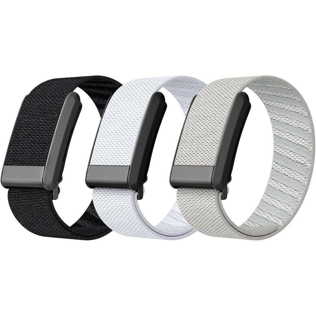 Pulseiras Elásticas Compatíveis com Whoop 4.0 para Mulheres e Homens, Pacote com 3 Pulseiras Ajustáveis de Nylon Elástic