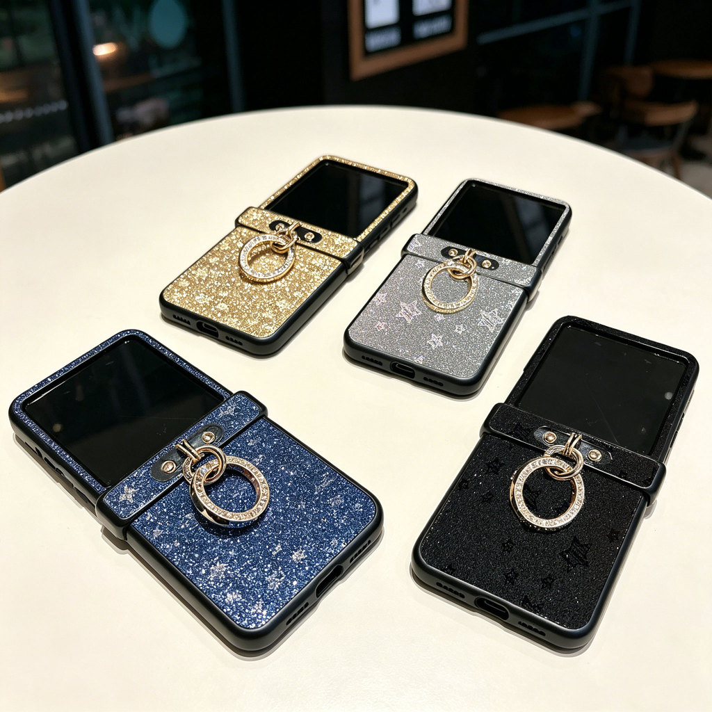 Lusuo Capa De Telefone Luxuosa Com Estrelas Cintilantes Para Motorola Razr 50 60