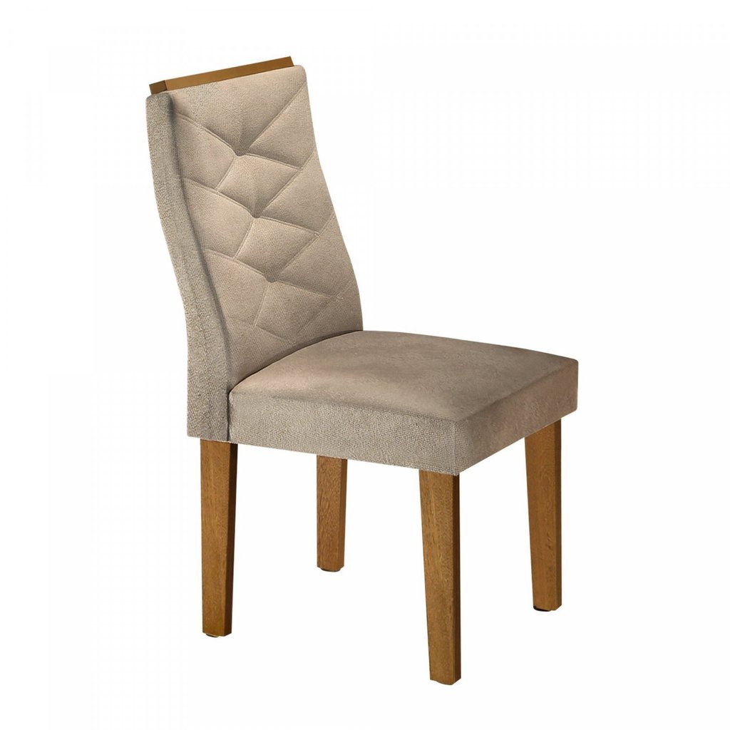 Conjunto 2 Cadeiras para Sala de Jantar Germany Espresso Móveis Cinamomo/Veludo 