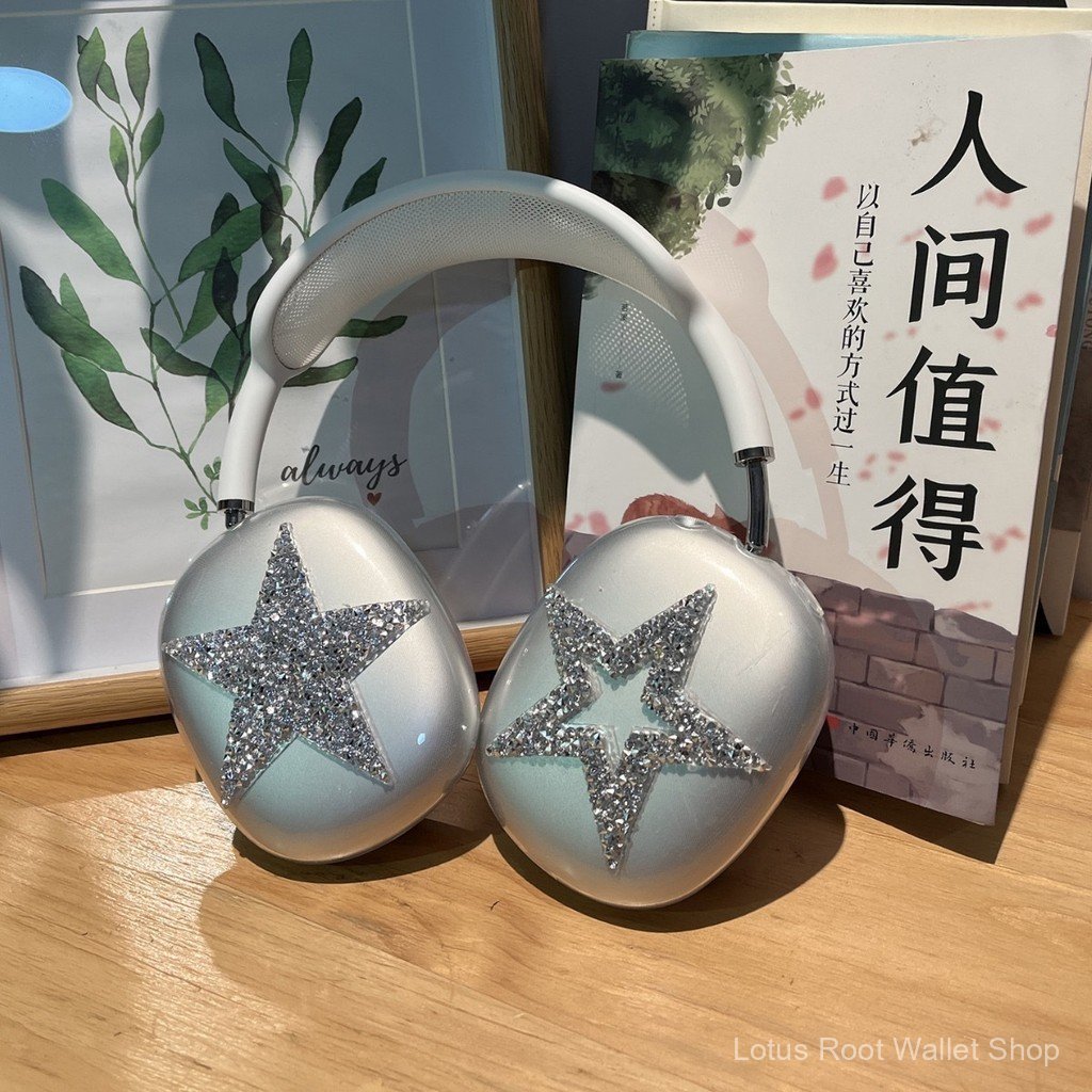 Capa protetora brilhante em formato de estrela de cinco pontas para Apple AirPod