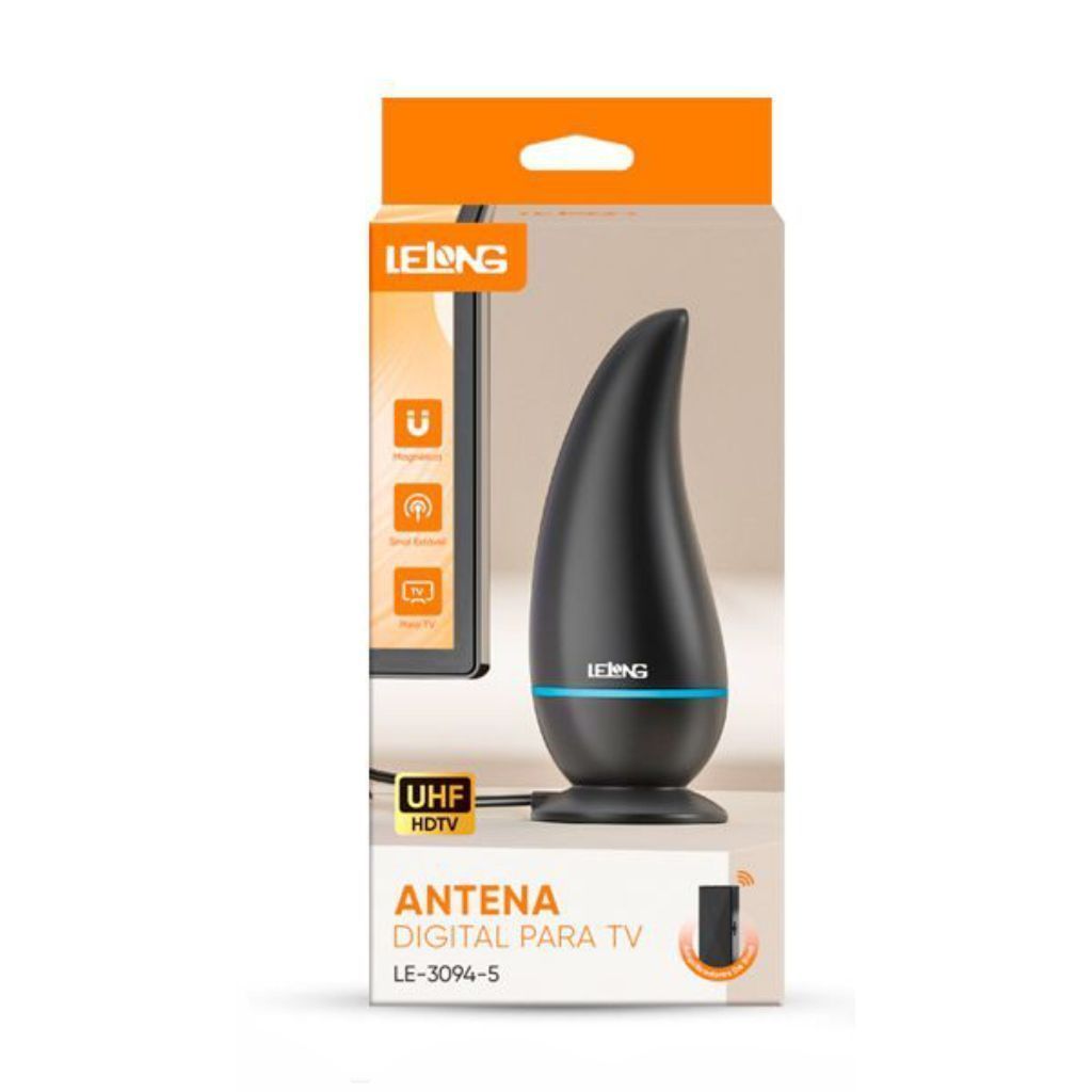 Antena Digital para TV 3m UHF HDTV com Amplificador 10-25 dbi