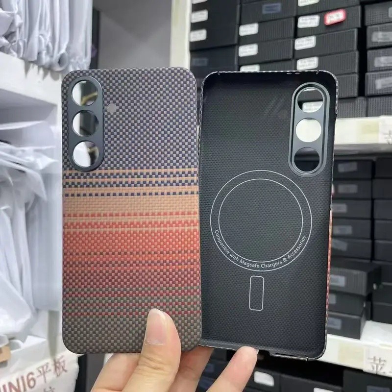 Yyy Capa De Telefone De Fibra De Aramida Magnética Para Samsung Galaxy S24 S24 P