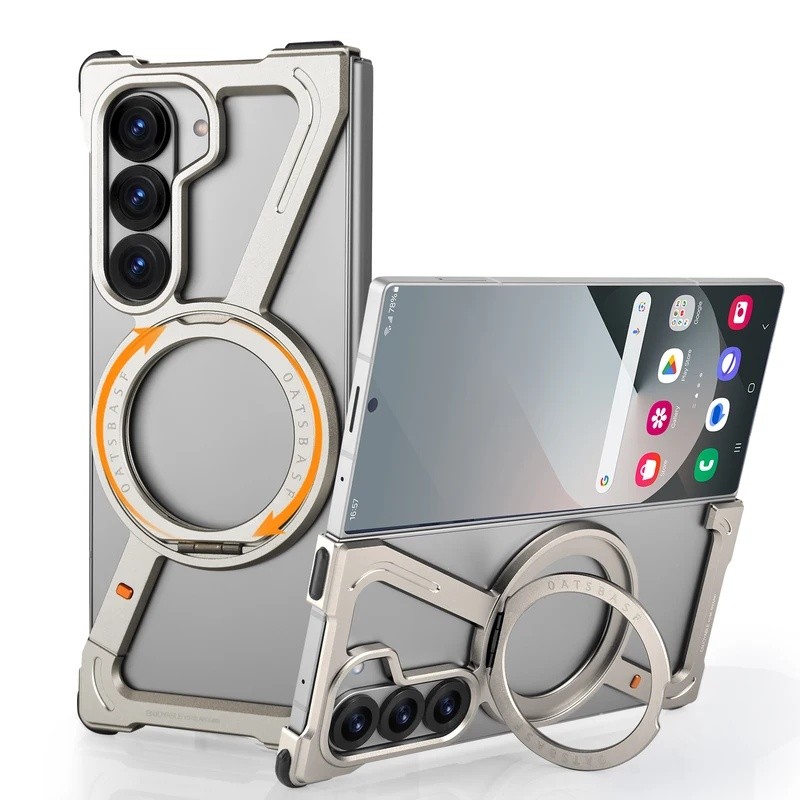 yyyOatsbasf Capa De Telefone De Metal Magnético Para Samsung Galaxy Z Fold 8 Ult