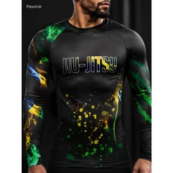 Camiseta Masculina Rash Guard para Jiu-Jitsu – Segunda Pele para Treino