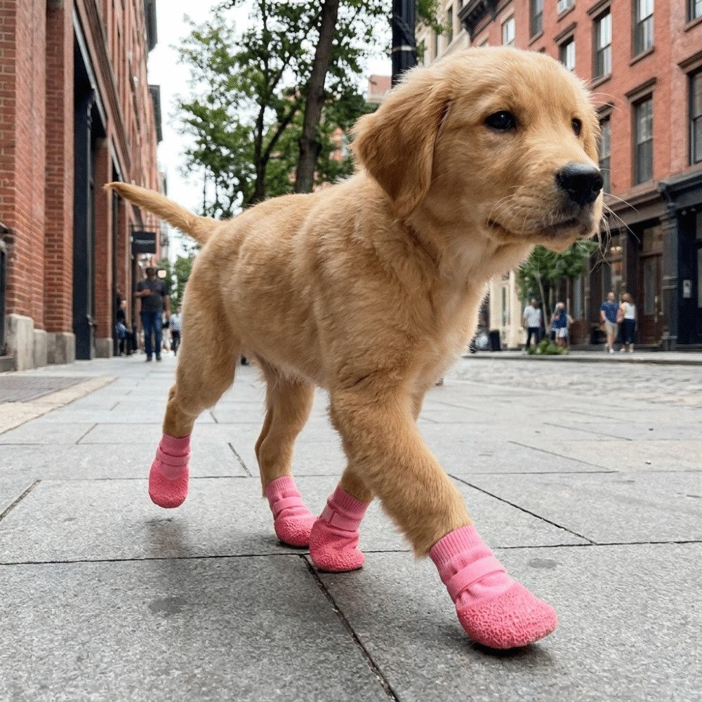 4 Sapatos Da Malha Do Cão Dos Pces , Capa Impermeável Ajustável Pé , Protetor Confortável Animal De Estimação Resistente