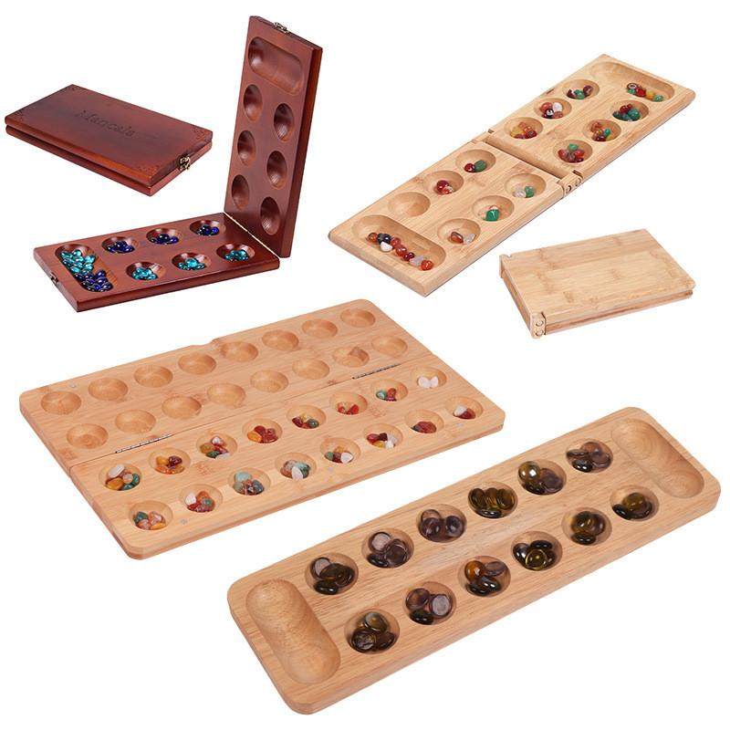 Gem Chess Mancala Partículas Educacionais Infantis Retornam Madeira Maciça Xadrez Africano hus