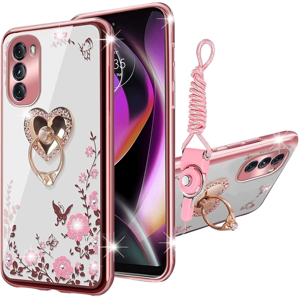 Capa para Motorola Moto G 5G 2022, Capa para Moto G 5G para Mulheres com Brilho 