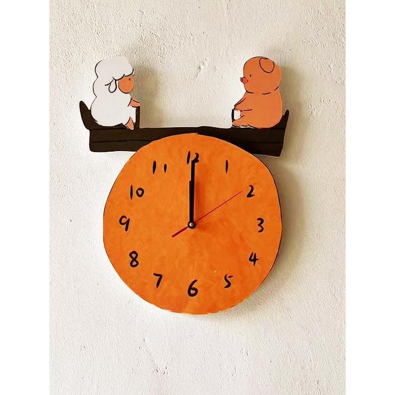 Criativo dopamina relógio de parede dos desenhos animados cozinha quarto sala estar relógio decoração diversão relógio d
