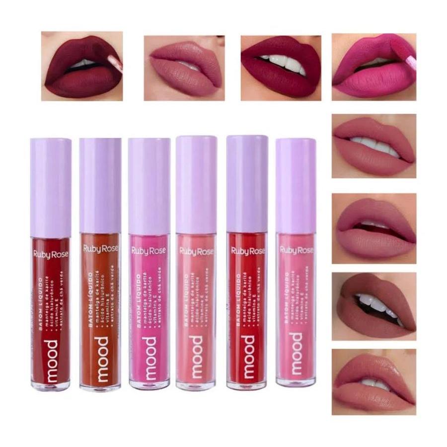 MOOD BATOM LÍQUIDO MATTE RUBY ROSE + KARITÉ & HIALURÔNICO