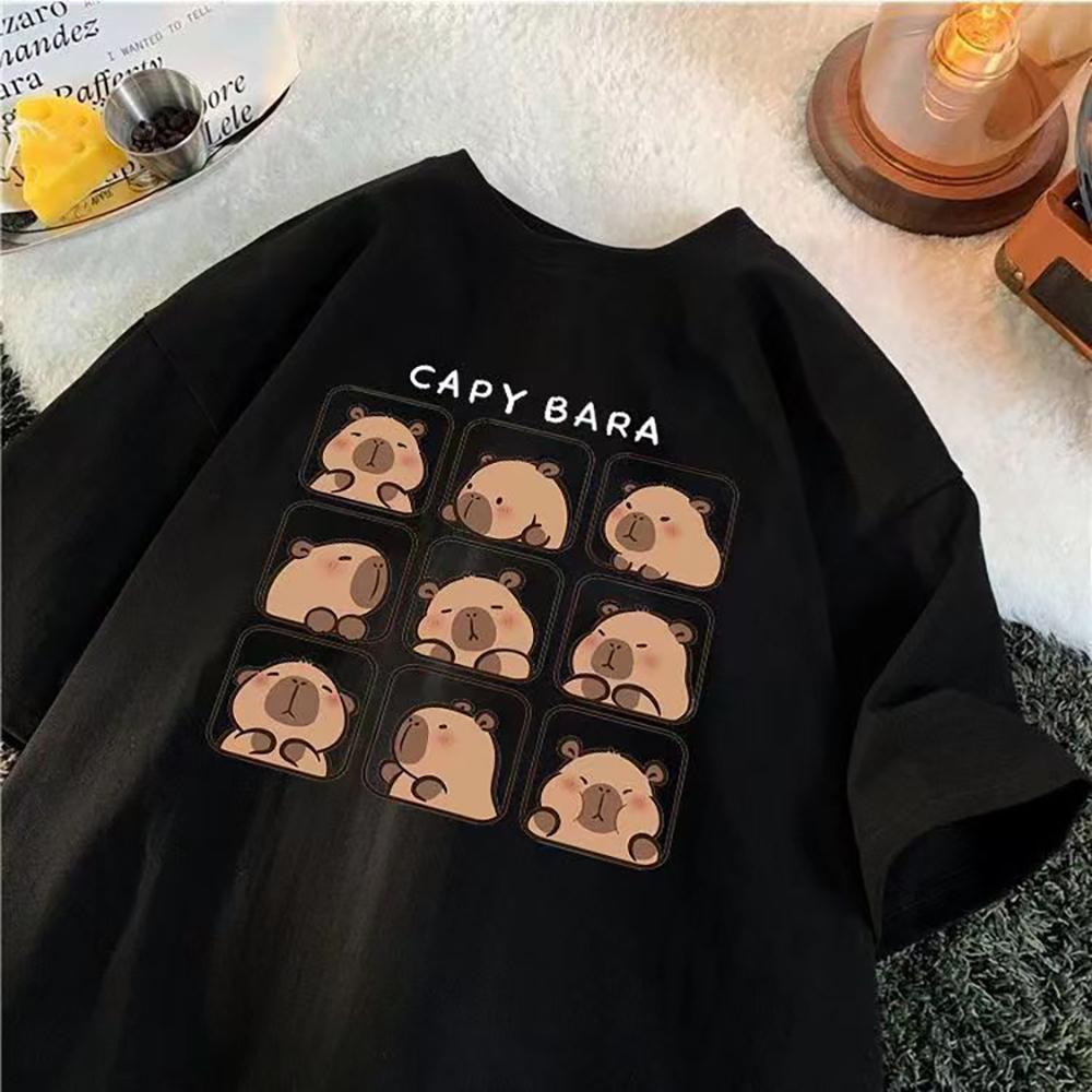 Camiseta Feminina Impressão 3D Personagem Cartoon Hip - Hop Fofa Oversized Confortável Divertida Verão