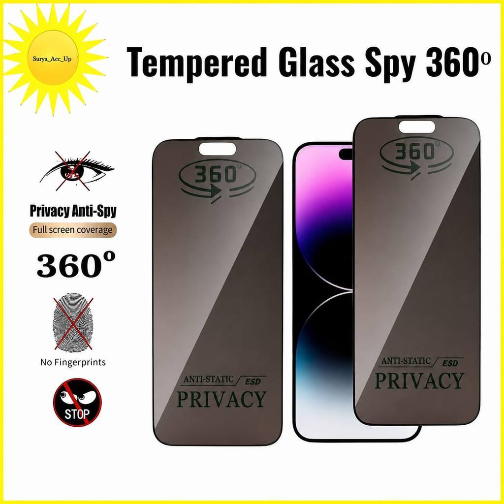Vidro Temperado Esd Espião Antiestático 360 Para Samsung A20 A22 4g A24 A25 A26 A30 A30s A31 A32 A33 A50 A50s M21 M21s M