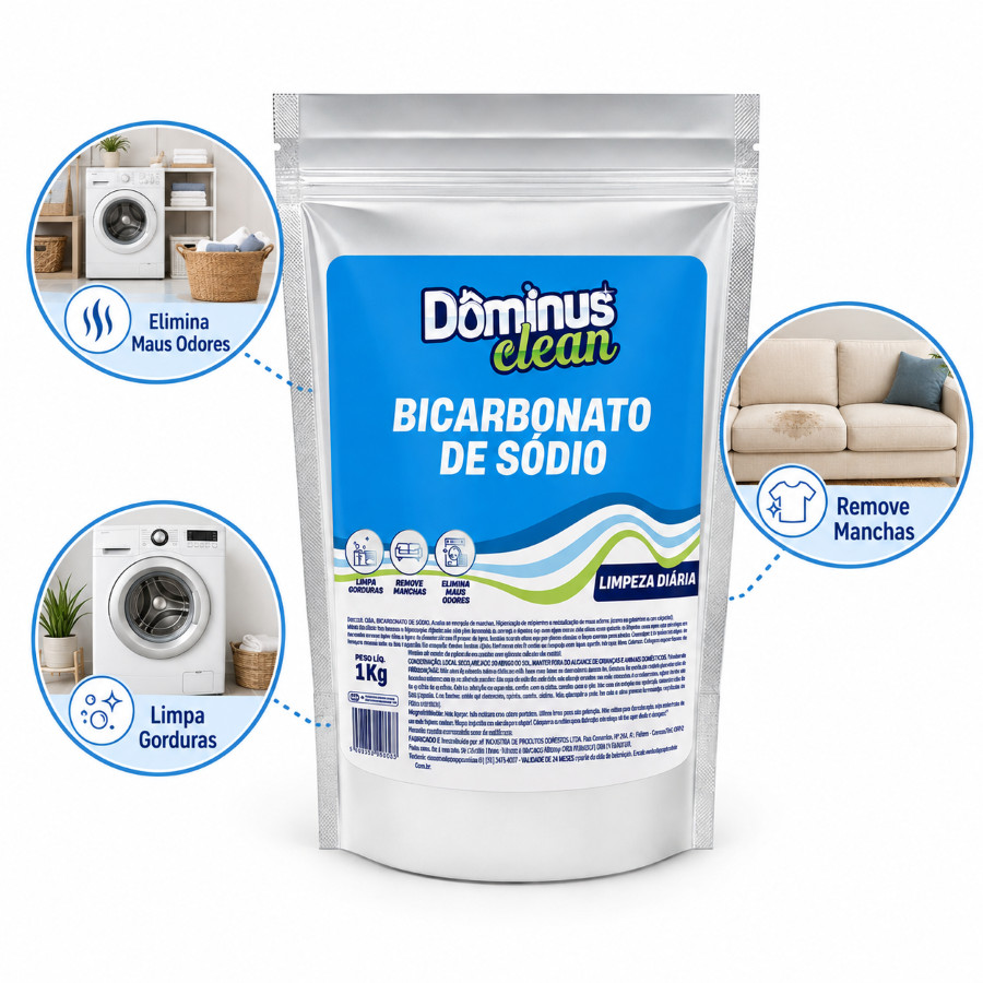 Bicarbonato de Sódio 100% Puro Limpeza 500g 1kg 2kg 4kg — imagem 2 de 2