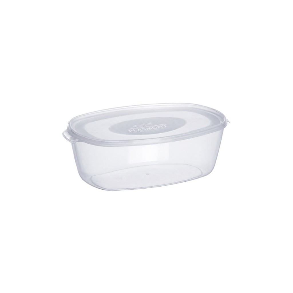 Pote Oval Plástico Transparente 1,6 Litros Multiuso Cozinha Mantimentos Alimentos Geladeira