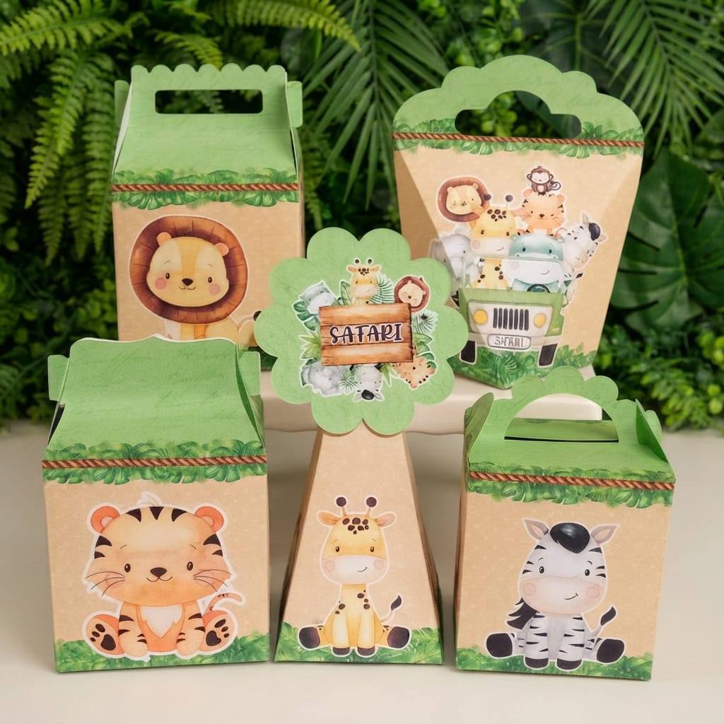 Kit FESTA 15 a 60 Caixas SAFARI BABY- PRONTA ENTREGA- lembrancinhas aniversario personalizados