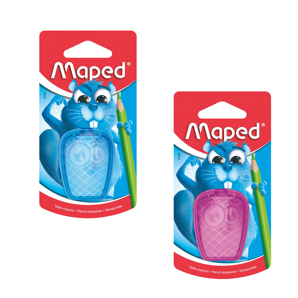 Apontador com coletor Castor 1 furo 071451 Maped