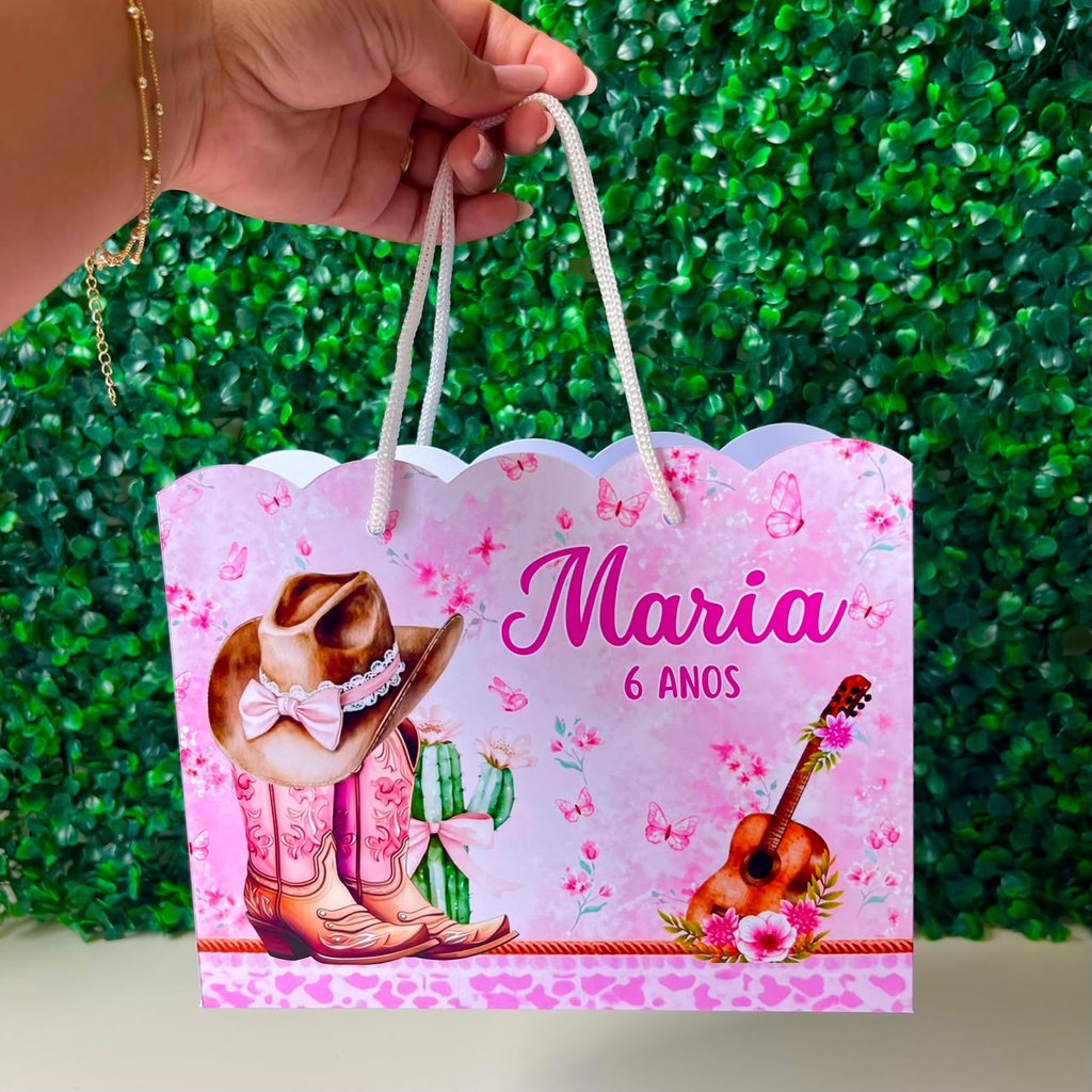 Sacolinha  Nuvem Personalizada BOIADEIRA  | Lembrancinha Festa Infantil Aniversário