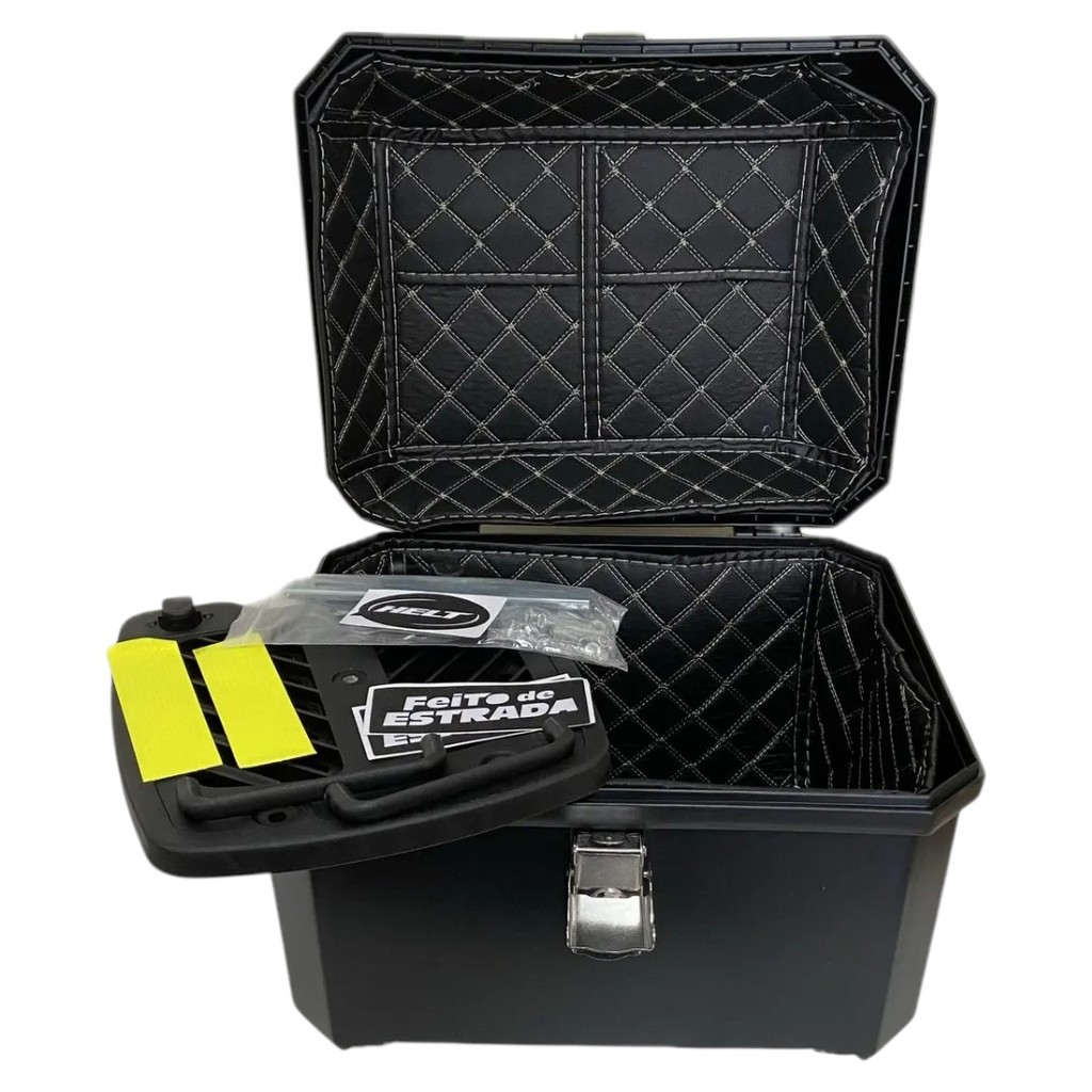 Baú Bauleto Helt Plastico Abs Traseiro 45l Universal Preto - HELT
