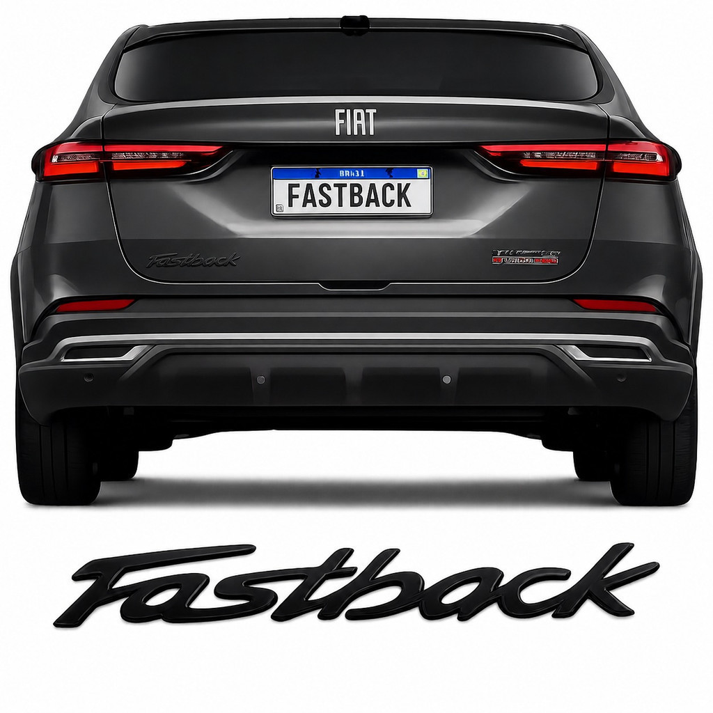 Letras Fastback 2023 24 25 26 2027 Fiat Preto Emblema Black Tampa Traseira Acessório Modelo Original Alta Qualidade