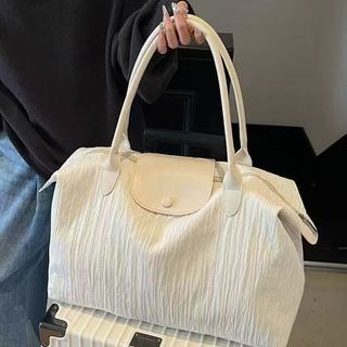 Bolsa de viagem de viagem de curta distância de grande capacidade feminina leve e elegante bolsa de bagagem de um ombro 