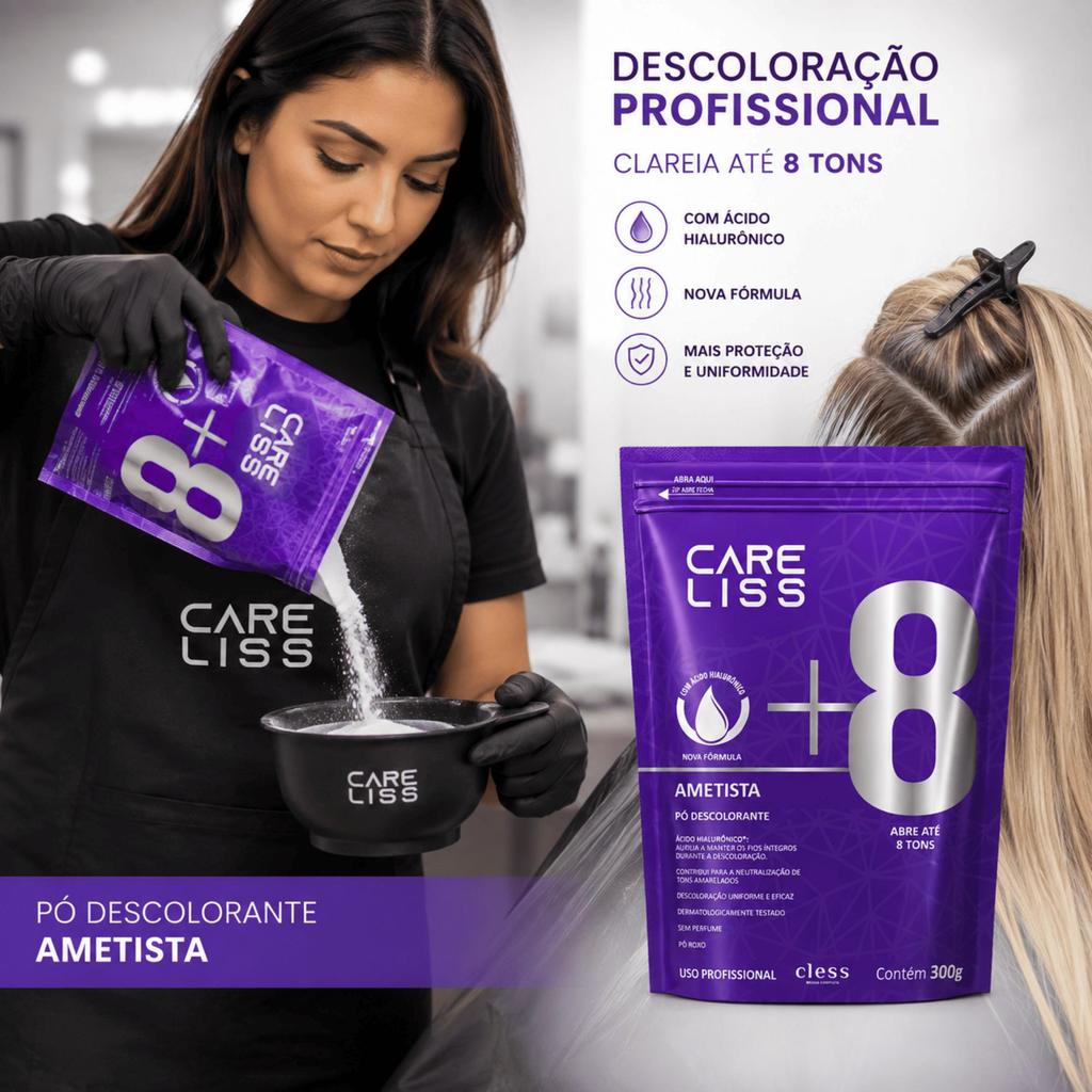 Pó Descolorante Capilar Ametista 8 Tons Care Liss 8g · foto 2