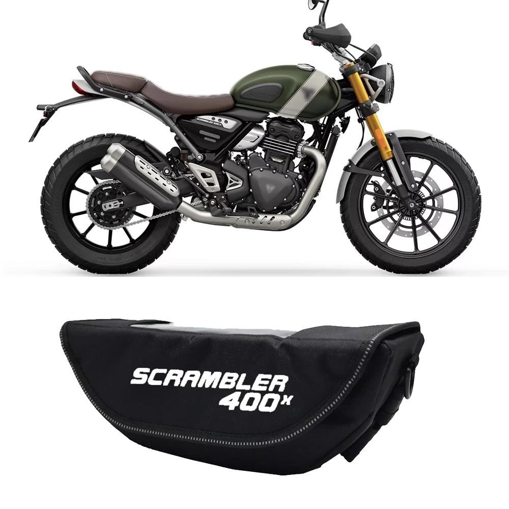 Para Guiador Da Motocicleta Saco De Viagem À Prova Dwaterproof Água Armazenamento Tela Scrambler 400 X 400X 2024 2023
