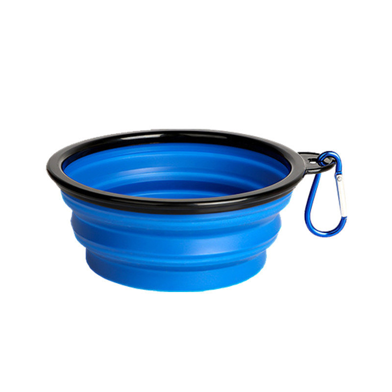 Tigela retrátil dobrável para animais de estimação, tigela portátil para comida de cachorro e gato, tigela de água para