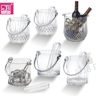 Balde de gelo de cristal transparente acrílico plástico balde de gelo Garbo balde de gelo Bar suprimentos moda balde de 