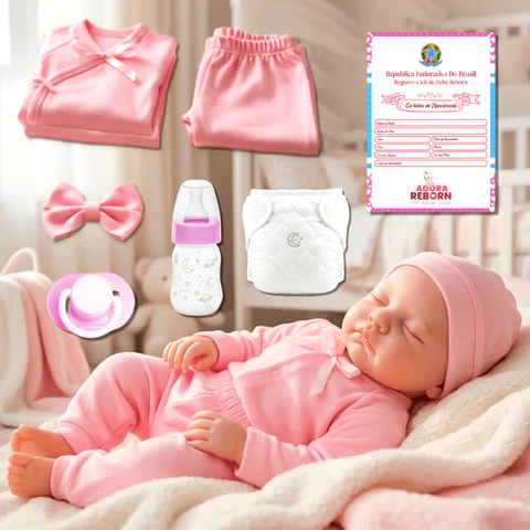 Bebê Boneca Reborn Livia Siliconada Realista Pode dar Banho em Promoção