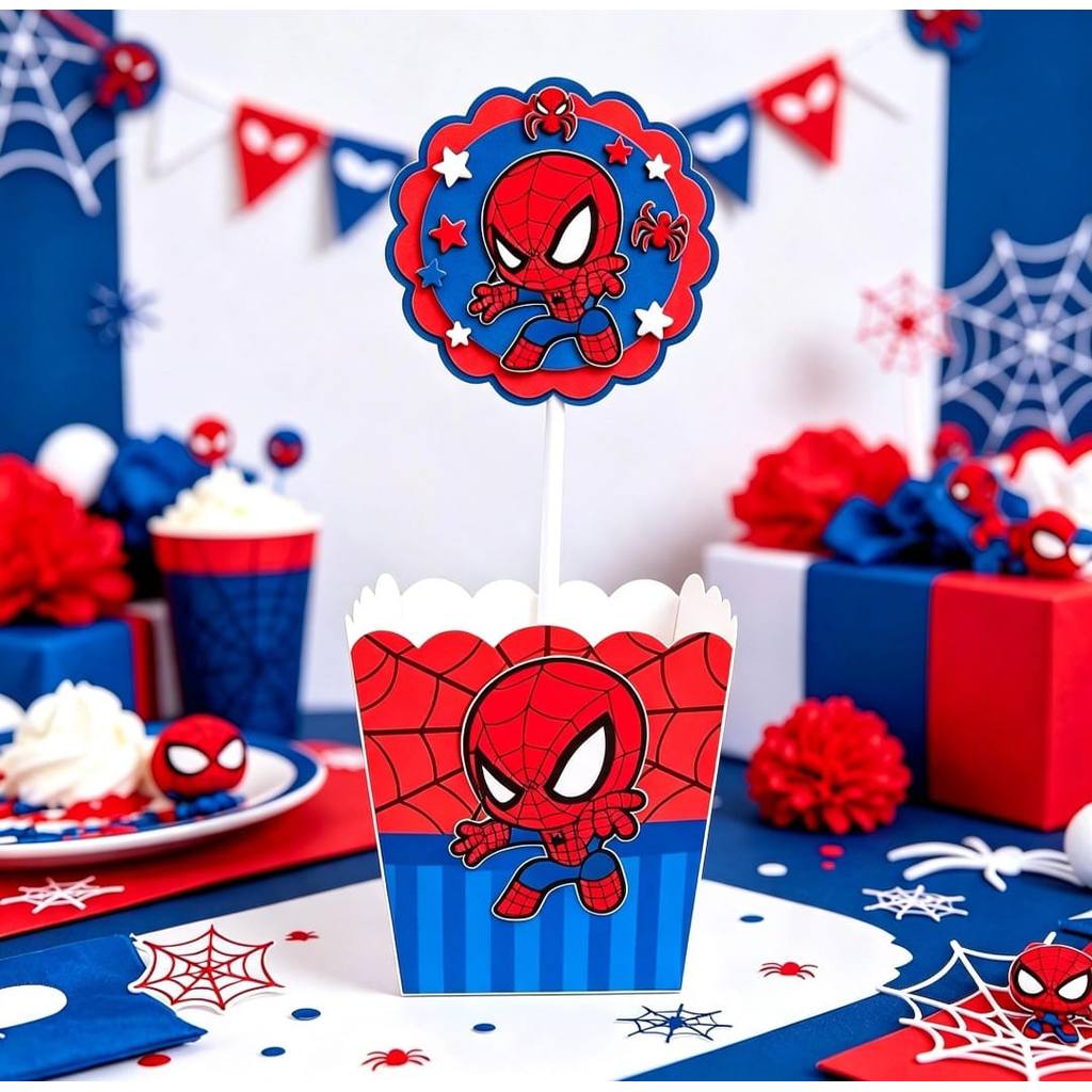 Centro de mesa PEGUE E MONTE - Homem Aranha Cute - aniversario - lembrancinhas-ENVIO IMEDIATO