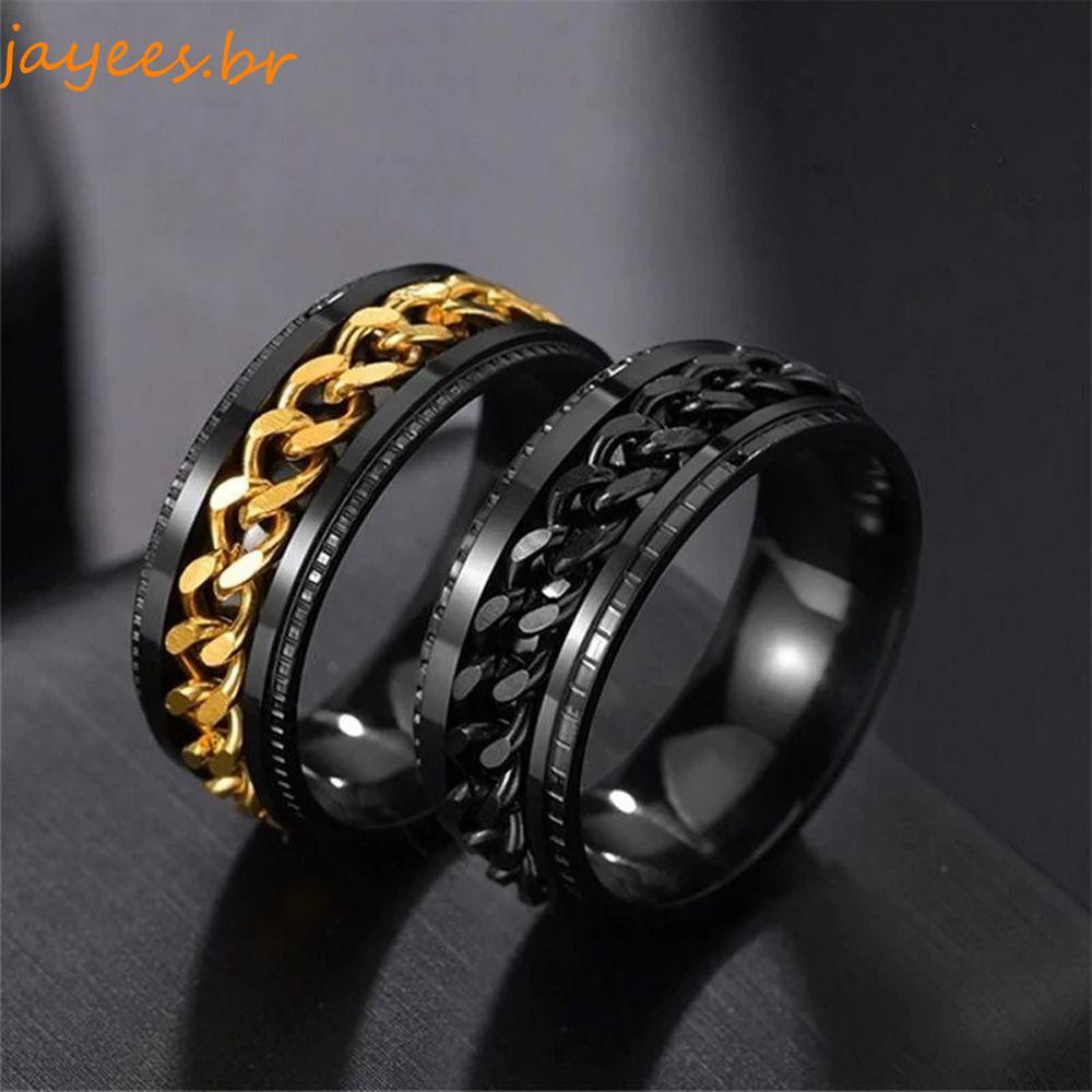 JAYEES Anéis De Dedo Coreanos Elegantes Góticos Para Adolescentes Punk Giratórios Masculinos Vintage