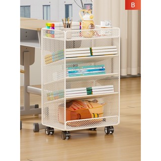 Deskside inclinado livro rack de armazenamento estante rack de armazenamento de livros de grande capacidade com rodas re