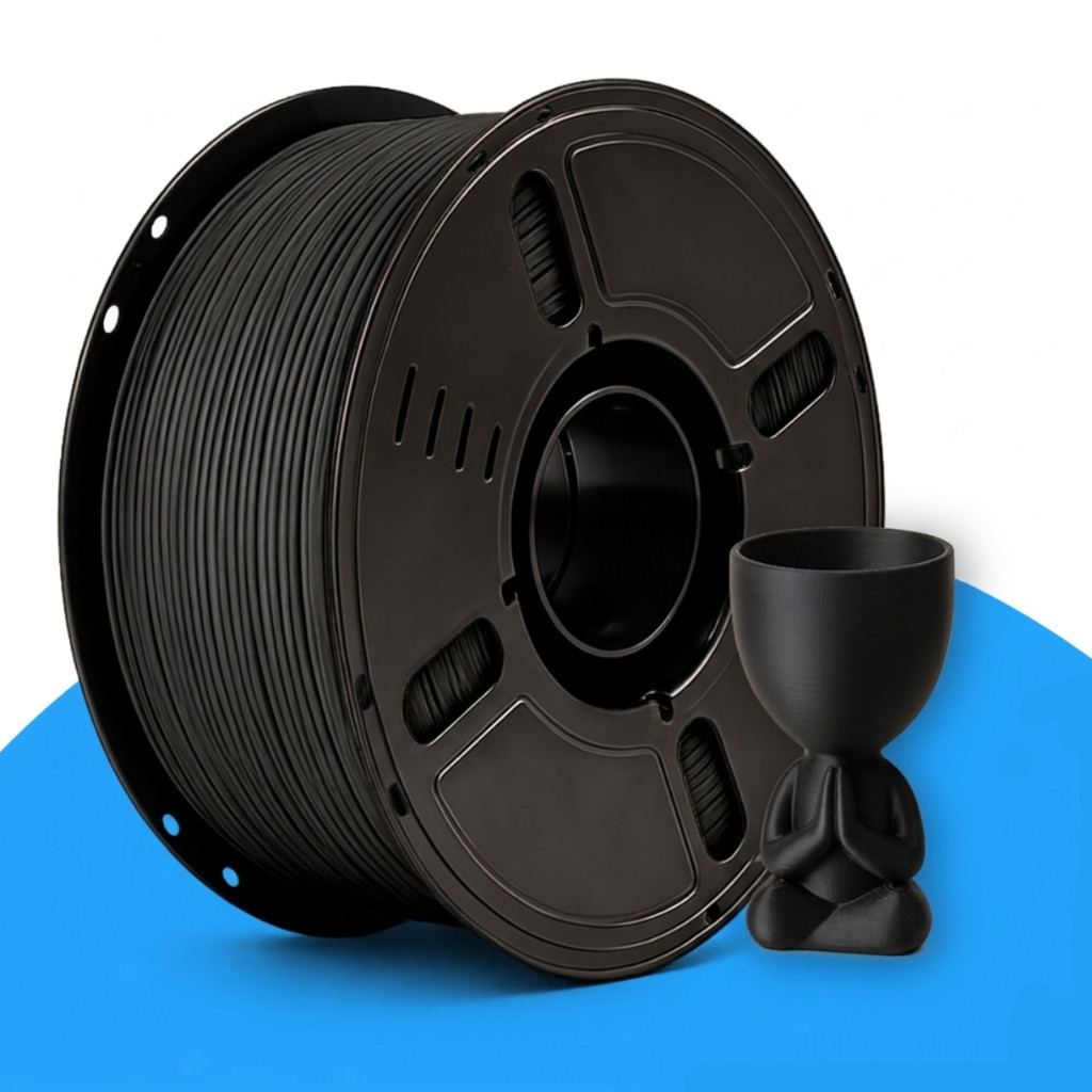 Filamento PLA Preto 1kg 1.75mm para Impressora 3D Impressão de Alta Qualidade
