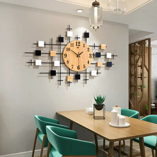 Relógio nórdico sala de estar High-End sentido mudo doméstico simples relógio de parede pendurado restaurante mudo relóg