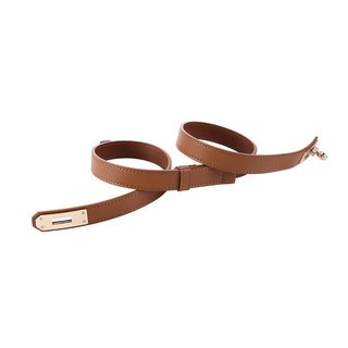 Cinto Versátil Feminino ZJ6L, Couro Genuíno Dupla Face, Fivela Ajustável, Cinto de Couro Original para Saias, Cinto para