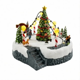 Árvore Encantada de Natal Giratória com Música e Iluminação LED – OIH-9330