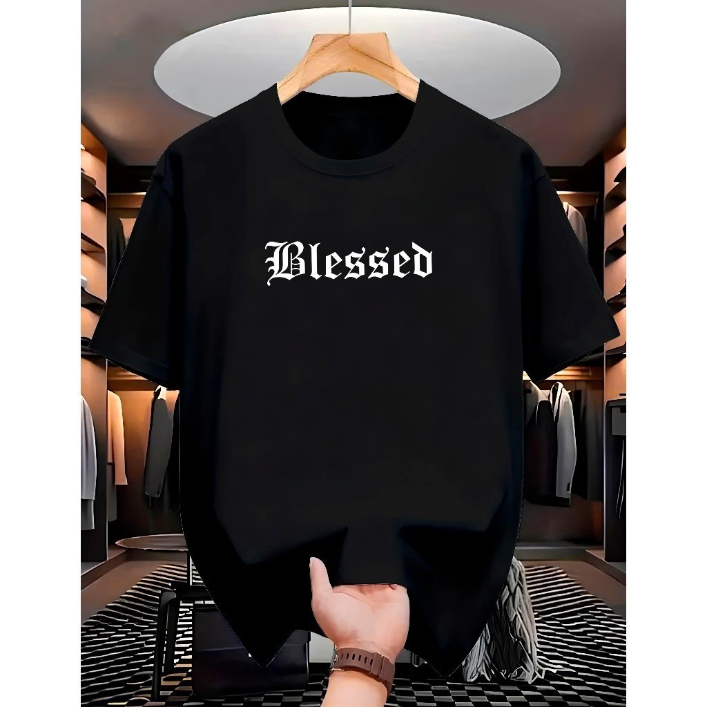 Camiseta Masculina Camisa Unissex Streetwear Blessed Angels 100% Algodão Camisa Estampada Blessed Angels Style Casual