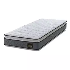Colchão Solteiro Espuma D33 Pillow Top Millenium 88x188x19cm Cinza/Branco Hellen - Suporta até 120kg