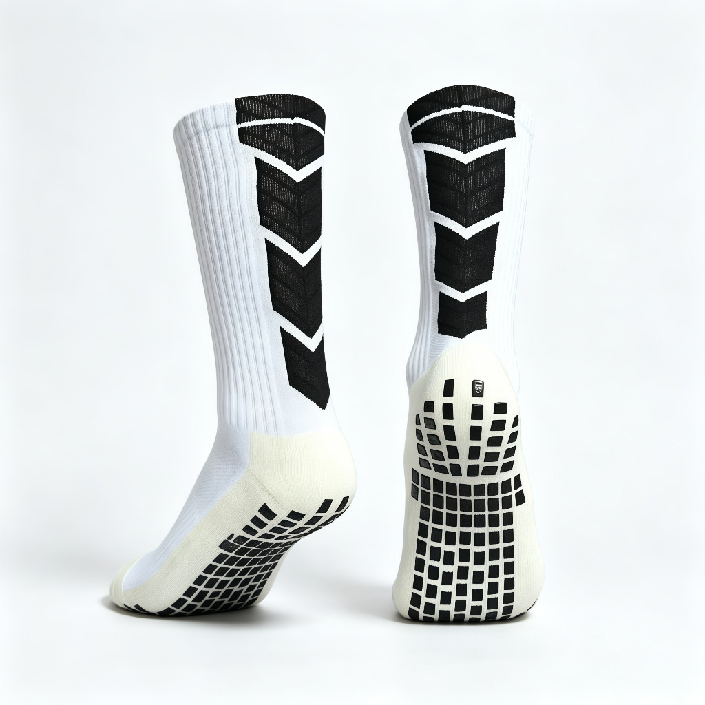 Meias de futebol Arrow Grip de cano médio, com design antiderrapante