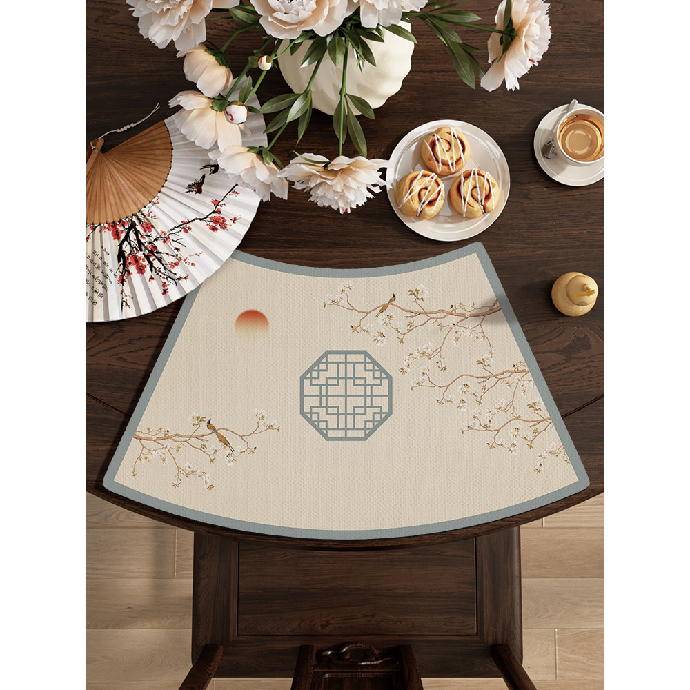 Novo estilo chinês curvo Placemat almofada de isolamento térmico sala de chá Diatom lama absorção de água chá Coaster do