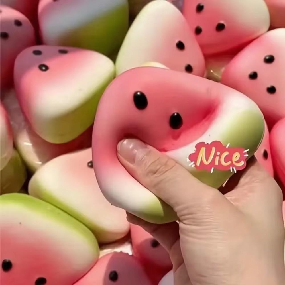 Squishy Antiestresse Em Formato De Melancia – Pele Macia De Gelo , Recuperação Lenta, Descompressão Brinquedo de Fruta