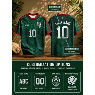 Verde escuro borda vermelha asteca virgem impressão camisa de futebol mexicana masculina de manga curta camiseta esporti