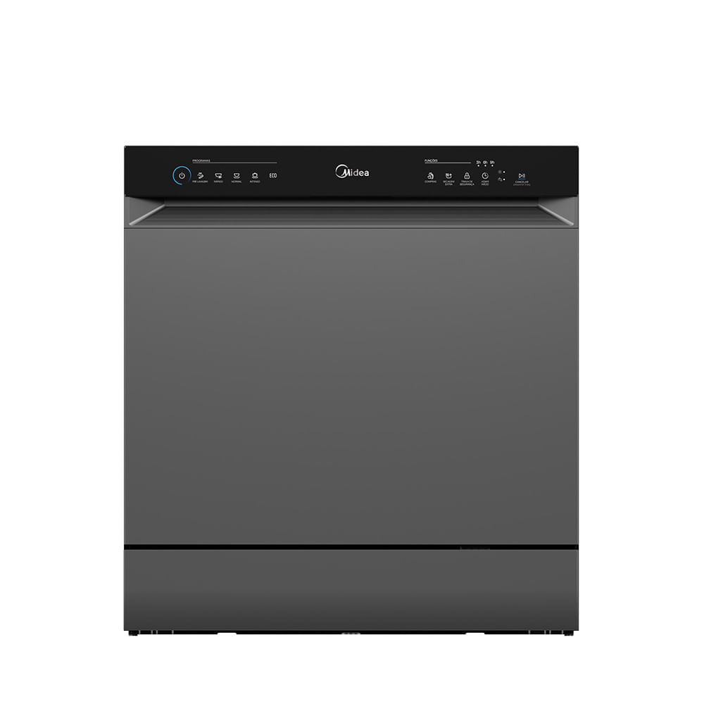 Lava Louças 8 Serviços Cinza Touch Plus Midea