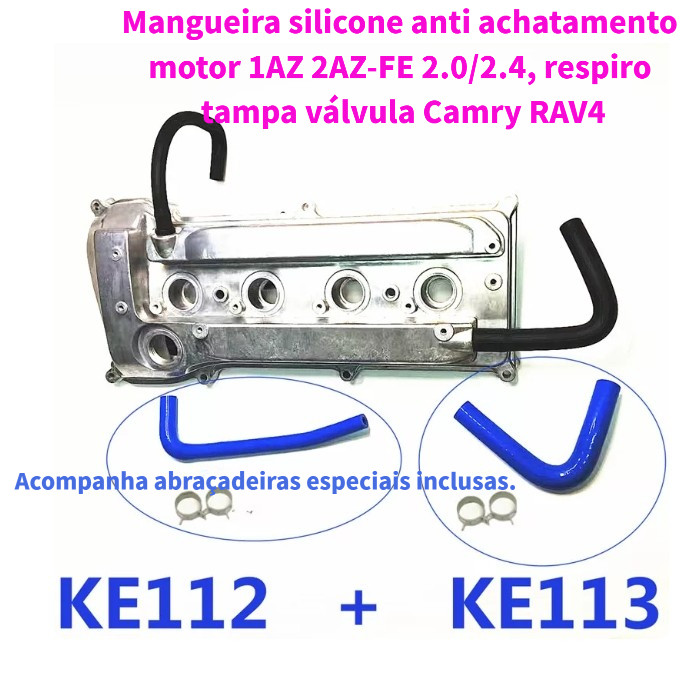 Mangueira Respiro Óleo Ventilação Cárter 2AZ-FE Toyota Camry RAV4 Silicone Anti Achatamento
