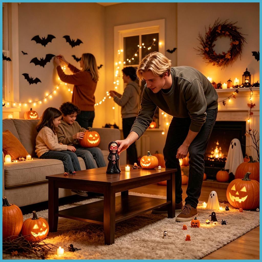 Halloween Esqueleto Estatueta Sazonal Em Miniatura Resina Cena Prop Escultura Mini Para Assombrado playmy