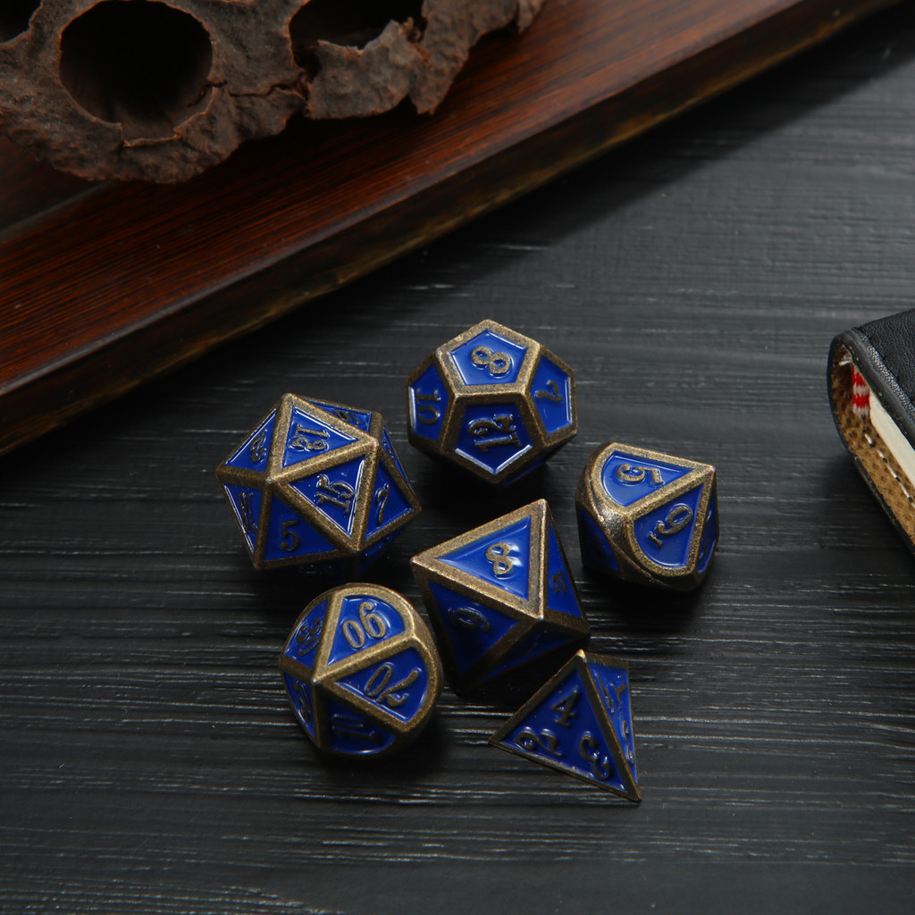 Metal Multi-Faced dados COC jogo de tabuleiro correndo equipe TRPG Cthulhu Digital Dermatosaurus masmorras e dragões DND